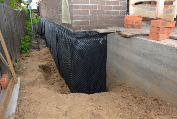 SJ Waterproofing Pros technician performing targeted Wet Basement Repair assessment in Eva, AL